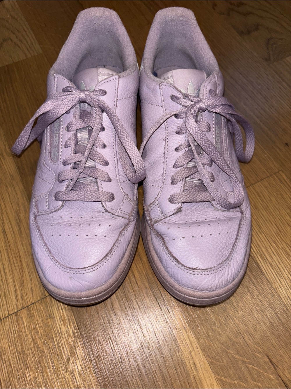 adidas Women's Light Lilac Leather Sneakers